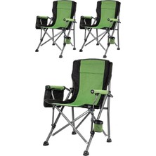 Kılıçaslan Camp Madfox 3'lü Roxy Katlanır Kamp Sandalyesi Green