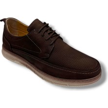 Birkan 2037-26 Hakiki Nubuk Deri Anatomik Bağcıklı Erkek Ayakkabı