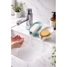 Eco Lounge Vantuzlu Su Giderli Sabunluk Yapışkanlı Duvar Tipi Sabunluk Delmeden Montaj Banyo Lavabo Sabun Tutucu Organizer
