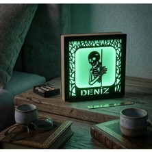 Canlı Anılar Kişiye Özel Iskelet Tasarımlı Işıklı Gece Lambası – Dekoratif Aydınlatma Yeşıl