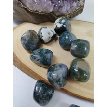 Zodyak Doğal Taş Yosunlu Akik Doğal Taş Tımbıl (Sertifikalı) (1 Adet)