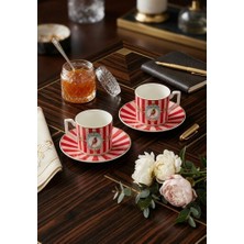 Ogeda Home Balsa Love Birds 2 Kişilik Kahve Fincanı-2 Kişilik Love Birds Fincan Takımı Seti