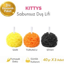 KITTYS Kıttys 3’lü Ekonomik Sabunsuz Duş Lifi Seti (40 gr x 3 Adet)