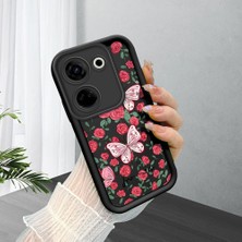 Ucuc Tecno Camon 20(CK6N) Uyumlu Siyah Silikon Kılıf Darbeye Dayanıklı Kamera Korumalı