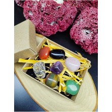 Zodyak Doğal Taş Küçük Çakra Taşı Seti (7 Adet)