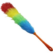 Rivera Tech Rvr Renkli Naylon Kıllı  Toz Alma Püskülü  Püskül=43.5 cm + Renkli Kalın Plastik Sap=18.5cm