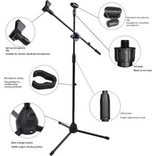 CHESTER Profesyonel Bomlu Mikrofon Sehpası Ayarlanabilir T Tipi Sahne Stüdyo Mikrofon Standı