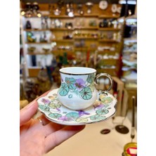 ACar Glacıa Mor Tek Kişilik Türk Kahvesi Fincanı