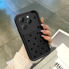 Ucuc Infinix Hot 40/40 Pro Uyumlu Siyah Silikon Kılıf Darbeye Dayanıklı Kamera Korumalı