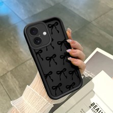 Ucuc iPhone 16 Plus Uyumlu Siyah Silikon Kılıf Darbeye Dayanıklı Kamera Korumalı