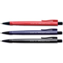 Faber-Castell Econ 1343 Versatil Kalem 0.7mm Ergonomik Tasarımlı Kırmızı Mavi Siyah Renk Seçenekleri