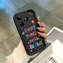 Ucuc Realme Note 50 Uyumlu Siyah Silikon Kılıf Darbeye Dayanıklı Kamera Korumalı