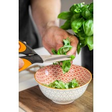 Mikasa KCBOWL06 Sırlı Seramik Kase Geometrik Mavi Desenli