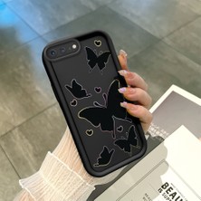 Ucuc iPhone 7 Plus/8 Plus Uyumlu Siyah Silikon Kılıf Darbeye Dayanıklı Kamera Korumalı