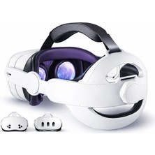 Vexora Global Meta Quest 2 / 3 / 3s Uyumlu Vr Baş Bandı – Ayarlanabilir Elite Strap, Basıncı Azaltan Kayış