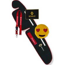 Tusba Market Renault Broadway R9/11 Spring Fairway Flash Nakışlı Göğüs Torpido Halısı / Oto Emoji Yastık + Aksesuar