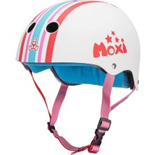 Triple Eight The Certified Sweatsaver Moxi Stripey Kask (Beyaz) L/xl