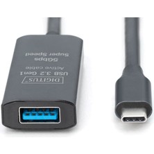Digitus Dıgıtus Aktif USB 3.2 Gen1 5g Uzatma Kablosu, Usb-C To Usb-A, 5 Metre