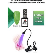 Ellea Nail Akrobat Lamba ve Disco Gece Parlayan Kalıcı Oje 15 ml