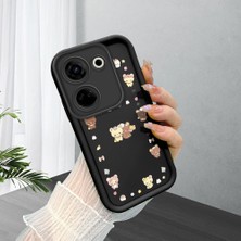 Ucuc Tecno Camon 20 Pro 4G(CK7N) Uyumlu Siyah Silikon Kılıf Darbeye Dayanıklı Kamera Korumalı