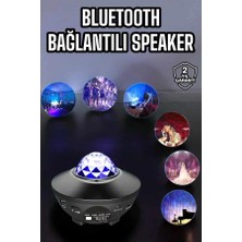 Çocuklara Özel Şarjlı Bluetooth Hoparlör Parti LED Lambası Yıldızlı Projeksiyon Nemere