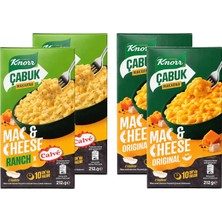Knorr Mac&cheese Çabuk Makarna 212 gr Original ve Ranch 4 Lü Set