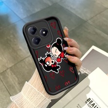 Ucuc Realme C63 4G/C61 Uyumlu Siyah Silikon Kılıf Darbeye Dayanıklı Kamera Korumalı