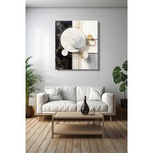 Şehber Modern Duvar Tablosu Kare Kanvas Tekli Salon Mutfak Yatak Odası Ofis Soyut Geometrik Tasarım