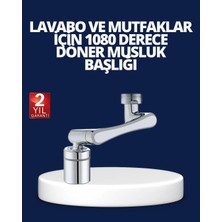 Esnek 1080° Musluk Başlığı 3 Eklemli Hareketli Su Modlu Lavabo Aparatı Nemere