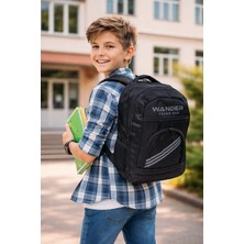 Bag Trend BT Unisex Çok Bölmeli Sırt Çantası 4 Gözlü Içi Astarlı Okul Spor Günlük Kullanım – File Yan