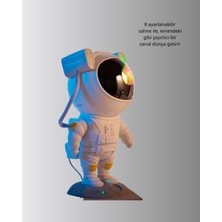 8 Efektli Astronot Galaxy Projektör Uzaktan Kumandalı LED Gece Lambası Nemere