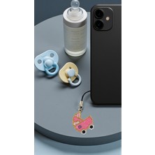 Seard Miyuki Boncuk El Yapımı Pembe Bebek Arabası Telefon Çarmı - Charm