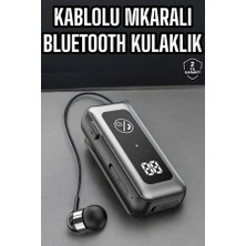 Kablolu Bluetooth Kulaklık Kulak Içi Stereo Mikrofonlu Dijital Göstergeli Nemere