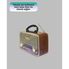 Bluetooth Özellikli Nostalji Radyo 3 Bant Fm Am Sw Nemere