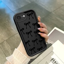 Ucuc iPhone 16E Uyumlu Siyah Silikon Kılıf Darbeye Dayanıklı Kamera Korumalı