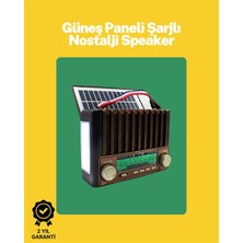 Nemere KTF-1428 Solar Panel Destekli Şarjlı Bluetooth Hoparlör – Fm/am/sw Radyo, Aux ve Tf Kart Giriş