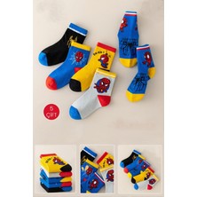Yasyas 5 Çift Örümcek Desenli Çocuk Çorap Seti ( Extra Soft)