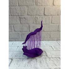 3D El Formlu Insan Figürü Mor Özgün Sanat Biblosu 12X18 cm Nemere