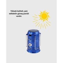 Nemere Güneş Enerjili Kızaklı Şarjlı Büyük Boy Kamp Feneri – USB Çıkışlı, Katlanabilir, Çok