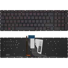 Notespare Hp Uyumlu Pavilion 15-AU120NT (1GM24EA), 15-AW003NT (X5W84E) Klavye Tr Işıklı Siyah - Büyük Enter