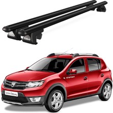 Today Auto Venüs Dacia Sandero (2013-2020) Uyumlu Siyah Ara Atkı Port Bagaj Tavan Barı