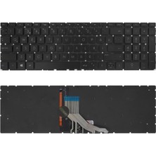 Notespare Hp Uyumlu Pavilion Gaming 15-EC2055NT (68N70EA), 15-EC2056NT (68N71EA) Klavye Tr Işıklı Siyah