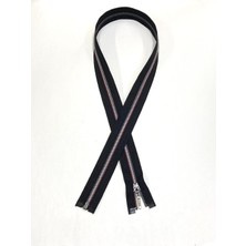 Eşofman Mont Fermuarı / 70 cm / Siyah / Kırmızı Dikişli / RF01