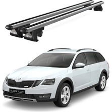 Today Auto Venüs Skoda Octavia Station Wagon (2013-2020) Uyumlu Gri Ara Atkı Port Bagaj Tavan Barı