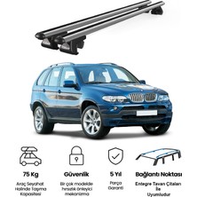 Today Auto Venüs Bmw X5 (E53) (2003-2007) Uyumlu Gri Ara Atkı Port Bagaj Tavan Barı