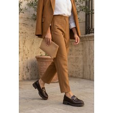 Stilbagshoes Adriana Toka Detaylı Leofer Kadın Ayakkabı Kahve