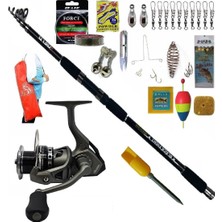 Okuma Acuador 8000 360CM 100-200GR Oslo Black Fight Profesyonel Sazan Kıyı Olta Takımı Seti