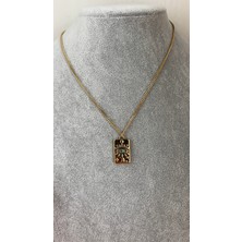 Stelle Jewelry Kare Plakada Göz Detay Kolye