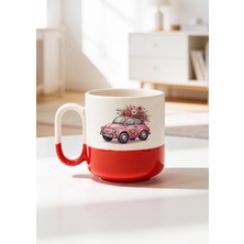 BB Design Pembe Araç Tasarımlı Seramik Baskılı Pro Kupa Bardak 330ML