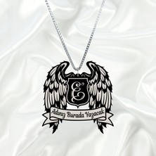 Keyf'ince Shopping E Harfli Pleksi Dikiz Ayna Araba Süsü I Model - 6 I Kişiye Özel I Isme Özel I Firmalara Özel I Universal Araba Ayna Süsü